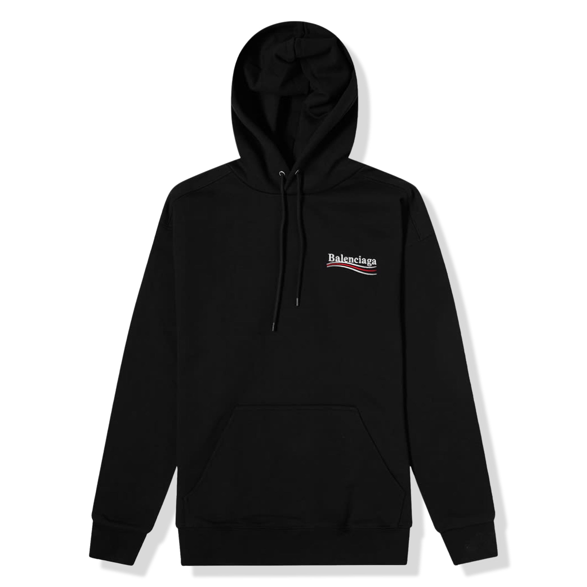 Image of Balenciaga Political Logo Hoodie Black